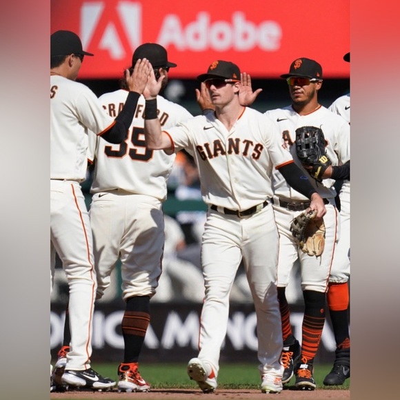 Nike Authentic San Francisco Giants Cream MLB Baseball Jersey Men's Sz: L - Picture 2 of 5